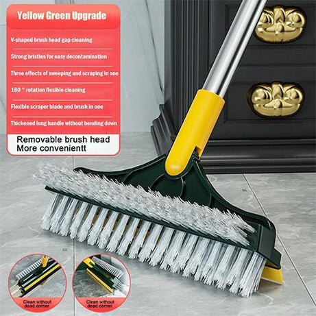 2 In 1 Magic Broom Floor Cleaning Scrub Brush With Wiper