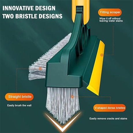 2 In 1 Magic Broom Floor Cleaning Scrub Brush With Wiper - Oshi.pk - Buy & Sell Online