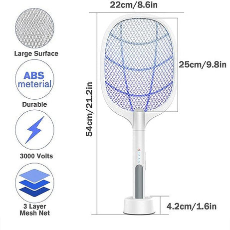 2 in 1 Mosquito Racket Rechargeable Fly Swatter Automatic Mosquito Racket - Oshi.pk - Buy & Sell Online
