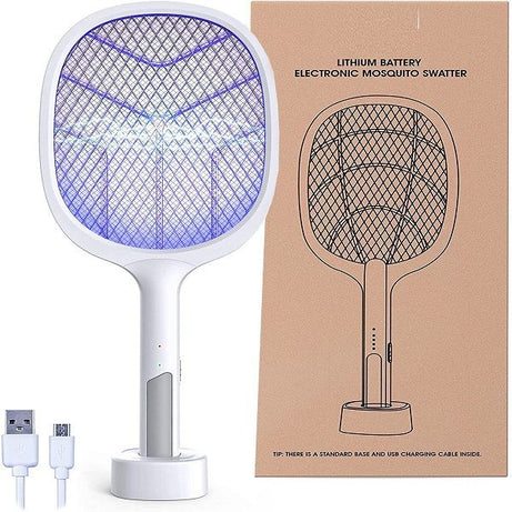 2 in 1 Mosquito Racket Rechargeable Fly Swatter Automatic Mosquito Racket - Oshi.pk - Buy & Sell Online