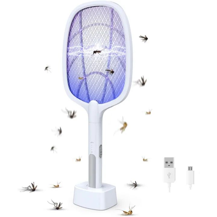 Rechargeable Electronic Mosquito Bat Racket Insect Killer Lamp - Oshi.pk - Buy & Sell Online