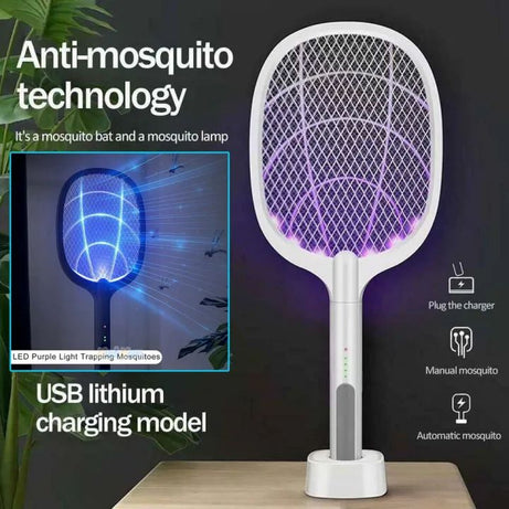 Rechargeable Electronic Mosquito Bat Racket Insect Killer Lamp - Oshi.pk - Buy & Sell Online