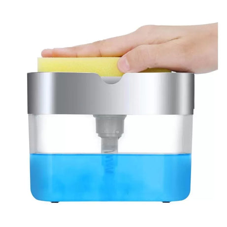 2 in 1 Soap Dispenser Pump with Sponge Holder - Oshi.pk - Buy & Sell Online