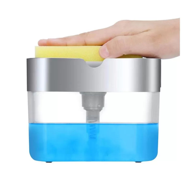 2 in 1 Soap Dispenser Pump with Sponge Holder - Oshi.pk - Buy & Sell Online