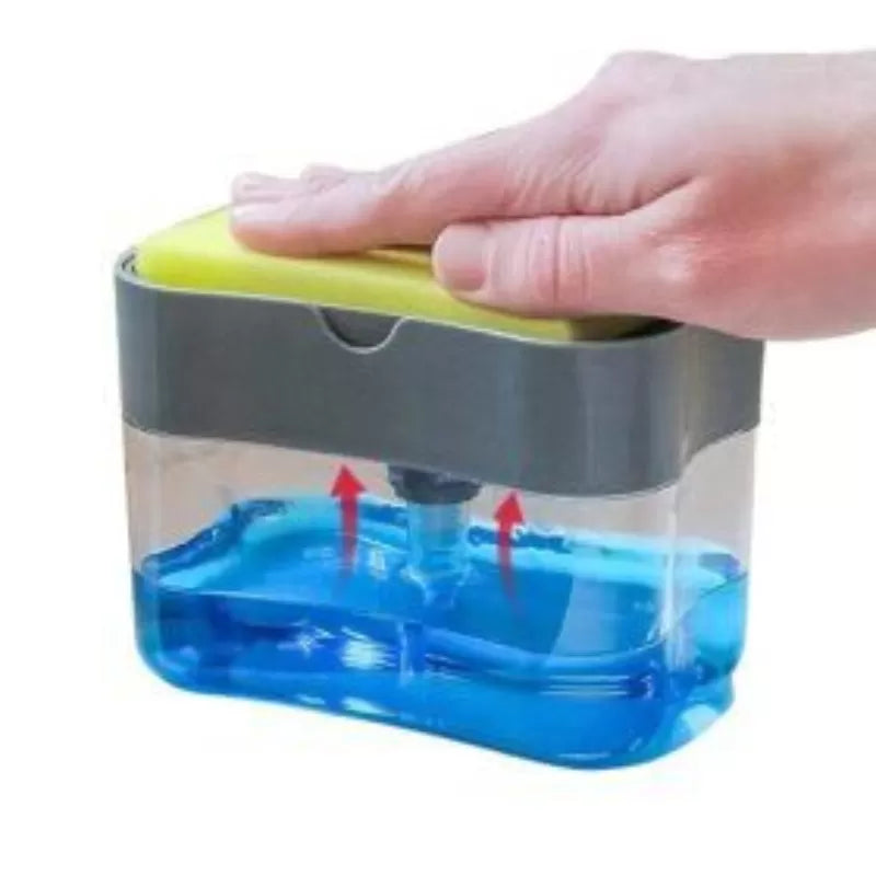 2 in 1 Soap Dispenser Pump with Sponge Holder - Oshi.pk - Buy & Sell Online