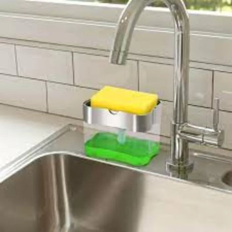 2 in 1 Soap Dispenser Pump with Sponge Holder - Oshi.pk - Buy & Sell Online