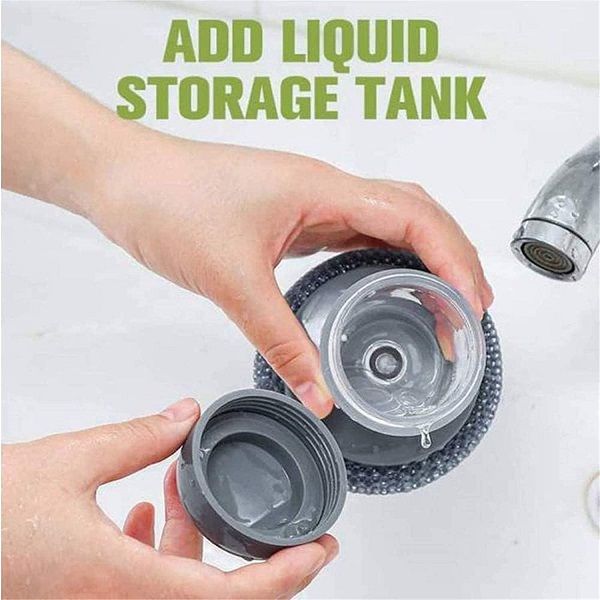 2 in 1 Soap Dispensing Palm Brush Multifunctional Cleaning Dish Brush - Oshi.pk - Buy & Sell Online