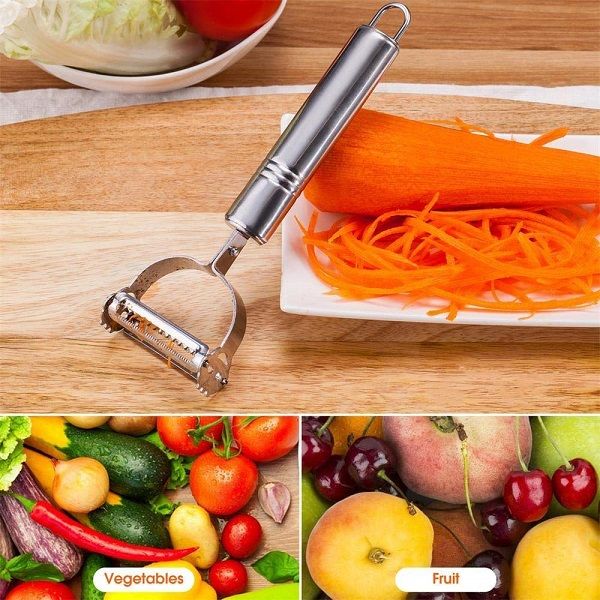 2 in 1 Stainless Steel Double Julienne and Vegetable Peeler - Oshi.pk - Buy & Sell Online