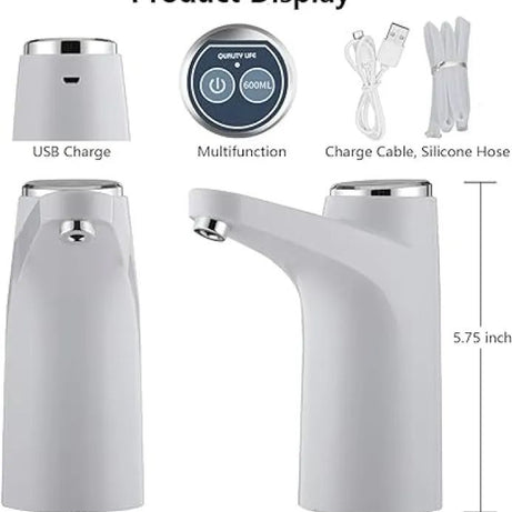 2 Modes Automatic Electric pump Water Dispenser Pump Rechargeable Portable USB Charging 600ml Volume Control Water Dispenser Wireless Water Pump Autom - Oshi.pk - Buy & Sell Online