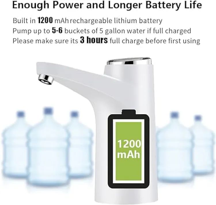 2 Modes Automatic Electric pump Water Dispenser Pump Rechargeable Portable USB Charging 600ml Volume Control Water Dispenser Wireless Water Pump Autom - Oshi.pk - Buy & Sell Online
