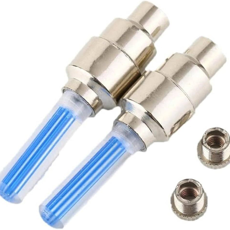 2 Pcs Cycle Bike Glow In The Dark Car Tyre Valve Cap Motion Running Sensor Activated Wheel Spokes Neon LED Light - Oshi.pk - Buy & Sell Online