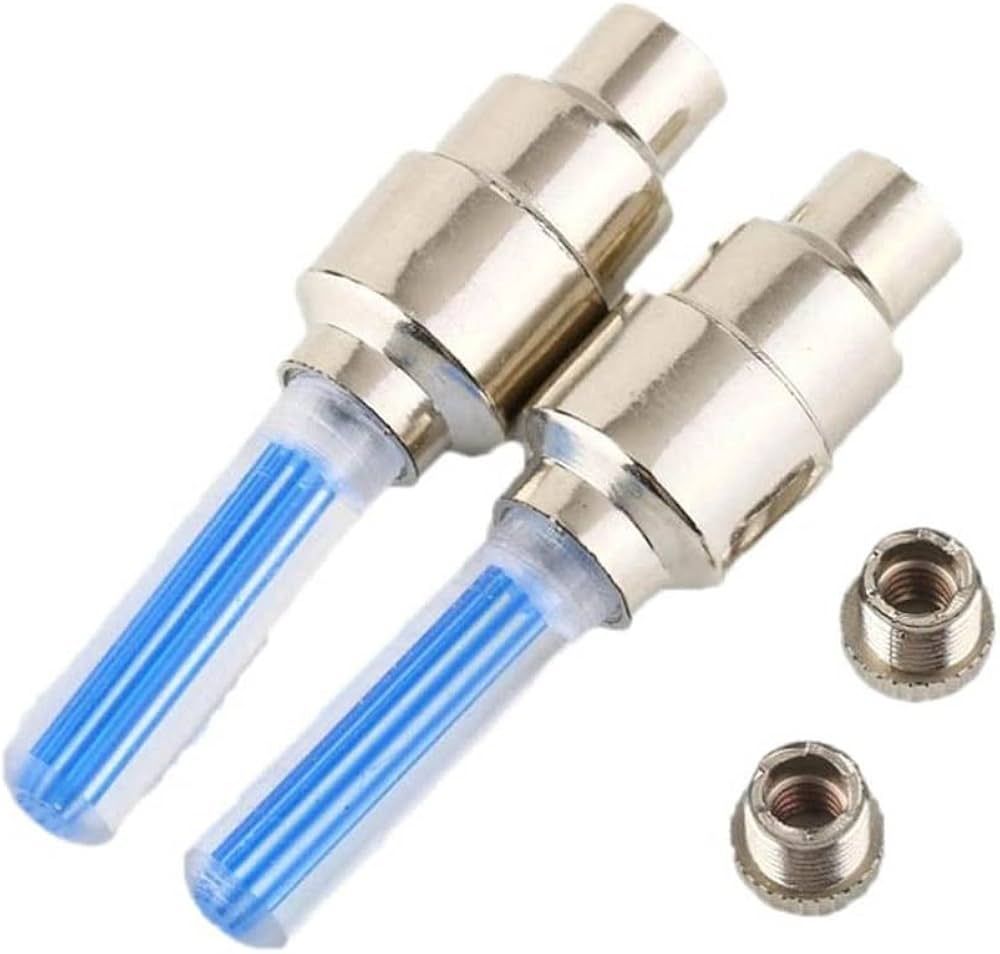 2 Pcs Cycle Bike Glow In The Dark Car Tyre Valve Cap Motion Running Sensor Activated Wheel Spokes Neon LED Light - Oshi.pk - Buy & Sell Online