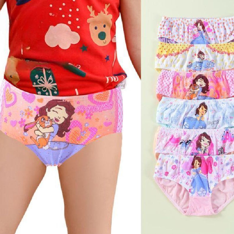 4 Pcs Fashion Girls Underwear Cotton Cartoon Character Panty Underpants Princess 10-14yrs - Oshi.pk - Buy & Sell Online