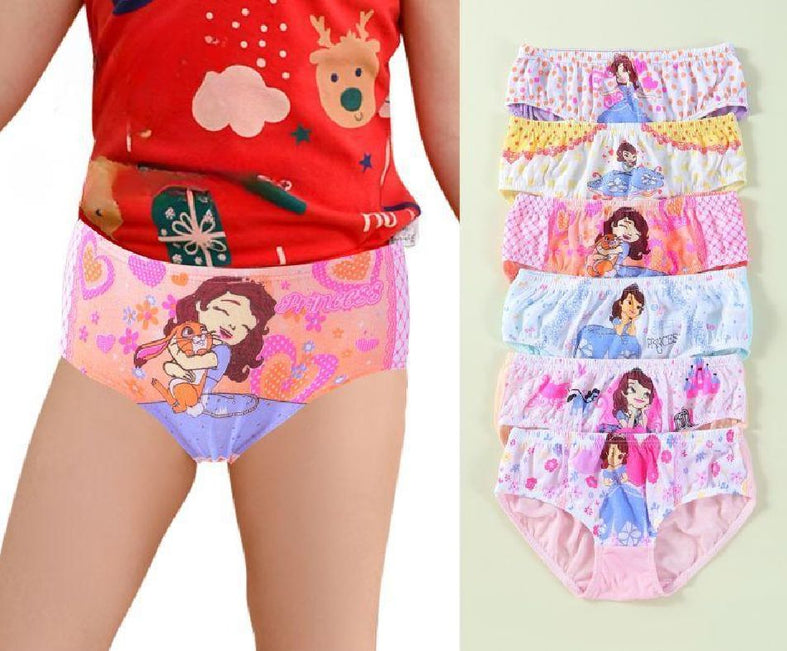 4 Pcs Fashion Girls Underwear Cotton Cartoon Character Panty Underpants Princess 10-14yrs - Oshi.pk - Buy & Sell Online