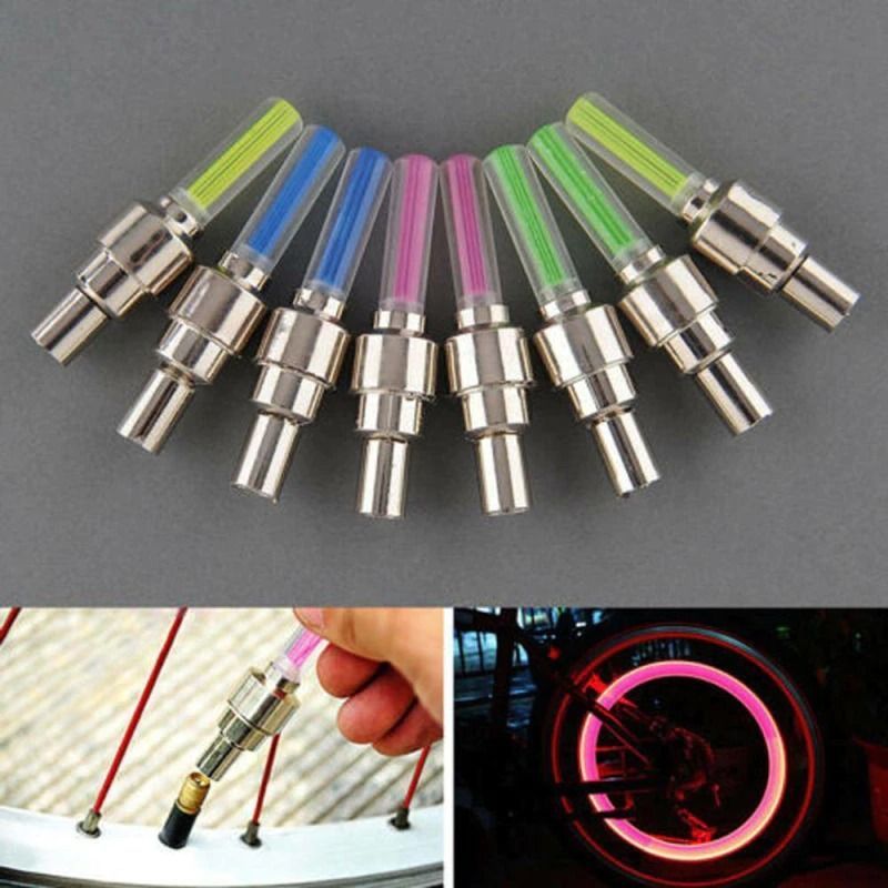 2 PCS of Led Flash Tyre Light Wheel Valve Cap Light for Car Bicycle and Motorcycle - Oshi.pk - Buy & Sell Online