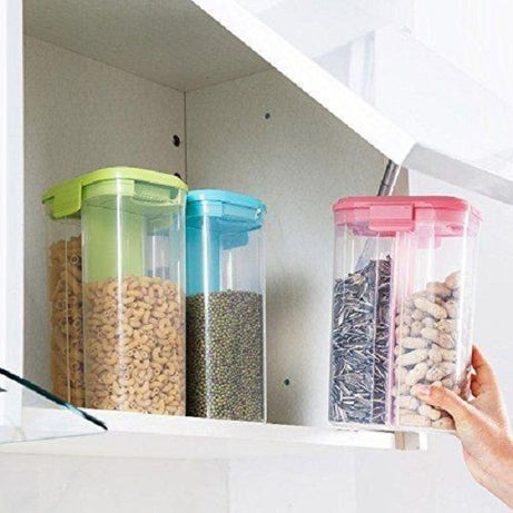 2 Portions Airtight Food Storage Container Jar