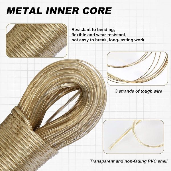 20 Meter PVC Coated Steel Anti-Rust Wire Rope Washing Line Clothesline - Oshi.pk - Buy & Sell Online