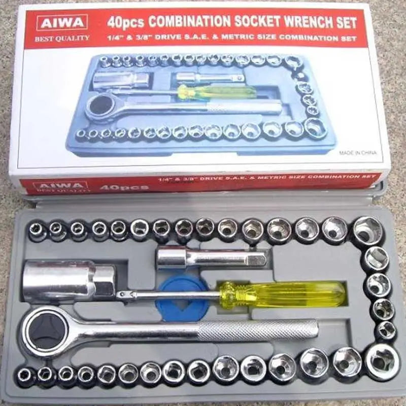 Aiwa 40 Pcs Combination Socket Wrench Tool Kit - Oshi.pk - Buy & Sell Online