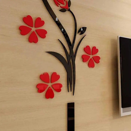 Vase Plum Flower Crystal DIY 3D 2mm Acrylic Wall Art (24*60 inches) - Oshi.pk - Buy & Sell Online
