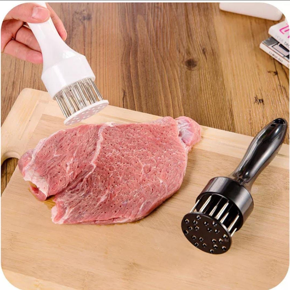 21 Stainless Steel Professional Meat Tenderizer Needle Prong with Comfort Grip Handle, for Steak, Beef, Pork, Chicken, Poultry and Fish - Oshi.pk - Buy & Sell Online