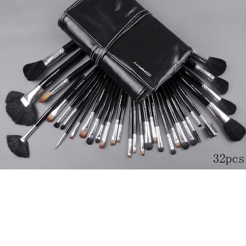 32 Piece Makeup Brush Set With Leather Pouch - Oshi.pk - Buy & Sell Online