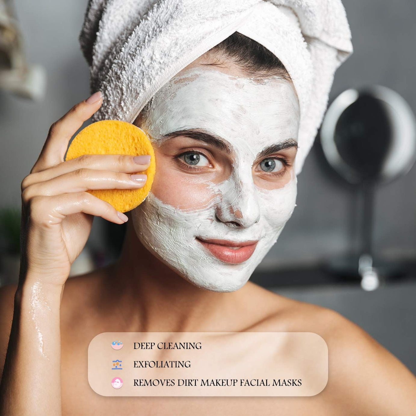 24 Compressed Facial Sponge for Face Cleansing Sponge Makeup Removal Sponge Pad Round Face Sponge Makeup Removal Sponge Cosmetic Puff Compressed Puff - Oshi.pk - Buy & Sell Online