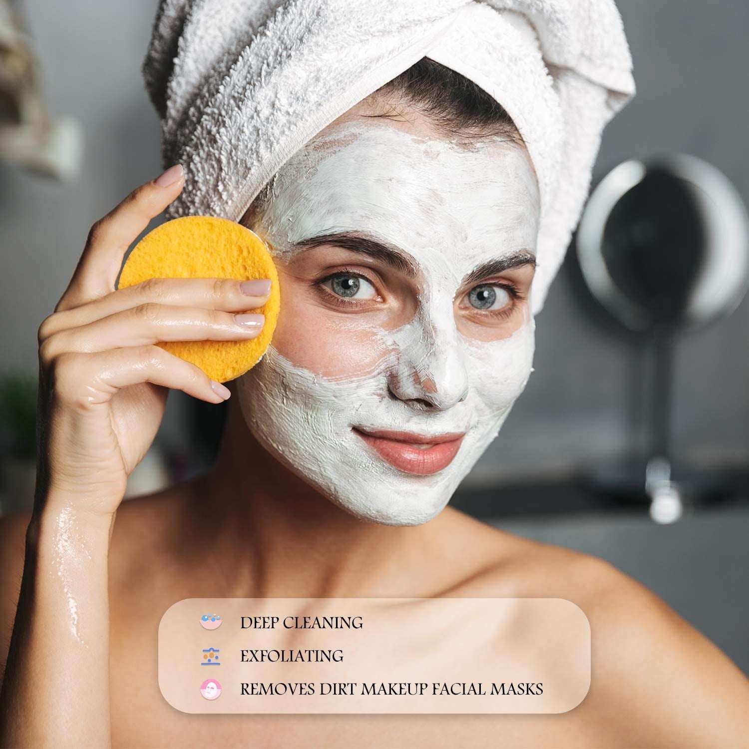 24 Compressed Facial Sponge for Face Cleansing Sponge Makeup Removal Sponge Pad Round Face Sponge Makeup Removal Sponge Cosmetic Puff Compressed Puff - Oshi.pk - Buy & Sell Online