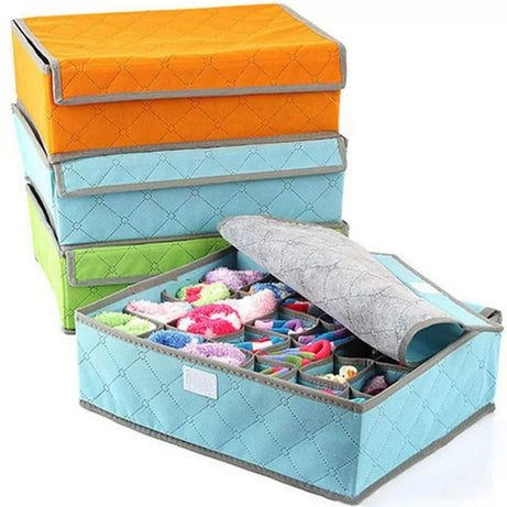 24 Pocket Socks Organizer Box - Multicolored - Oshi.pk - Buy & Sell Online