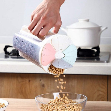 2500 ml 4 Grid Cereal & Dry Food Storage Containers Airtight Lid Suitable - Oshi.pk - Buy & Sell Online