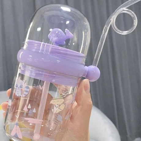 260ml Whale Water Cups Children Water Spray Cup Baby Feeding Straw Mug New - Oshi.pk - Buy & Sell Online