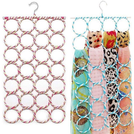 28 Circles Clothes Tie Scarf Rack Hanger DIY Rack Holder Organizer - Oshi.pk - Buy & Sell Online