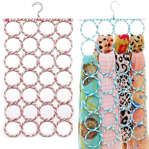28 Circles Clothes Tie Scarf Rack Hanger DIY Rack Holder Organizer - Oshi.pk - Buy & Sell Online