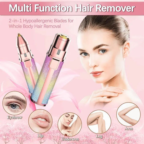 2in1 Electric Eyebrow Trimmer and Shaver Rechargeable Hair Remover for All Parts Use in Pen Flawless Hair Remover Rechargeable Painless Precision Eyeb - Oshi.pk - Buy & Sell Online