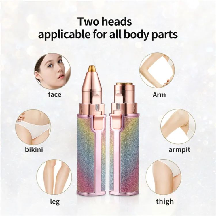 2in1 Electric Eyebrow Trimmer and Shaver Rechargeable Hair Remover for All Parts Use in Pen Flawless Hair Remover Rechargeable Painless Precision Eyeb - Oshi.pk - Buy & Sell Online
