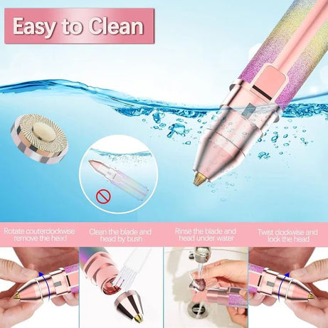 2in1 Electric Eyebrow Trimmer and Shaver Rechargeable Hair Remover for All Parts Use in Pen Flawless Hair Remover Rechargeable Painless Precision Eyeb - Oshi.pk - Buy & Sell Online