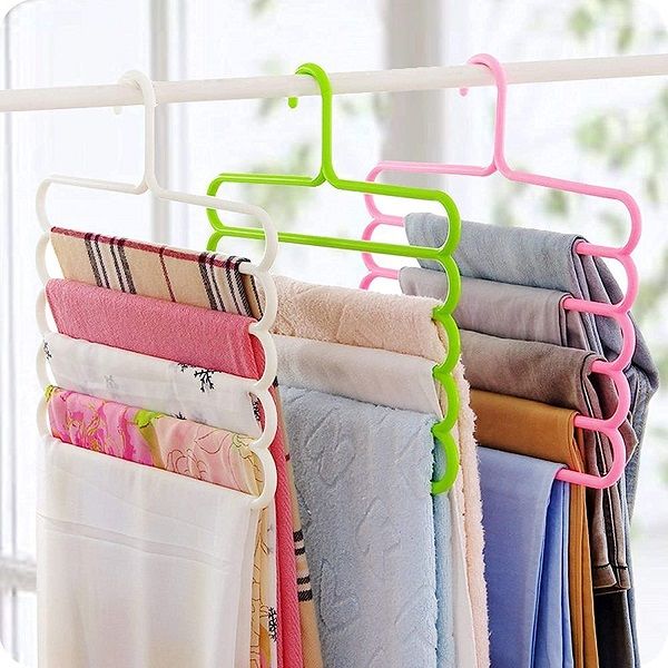 2pcs 5 Layer Multipurpose Multi Layer Hangers for Clothes - Oshi.pk - Buy & Sell Online