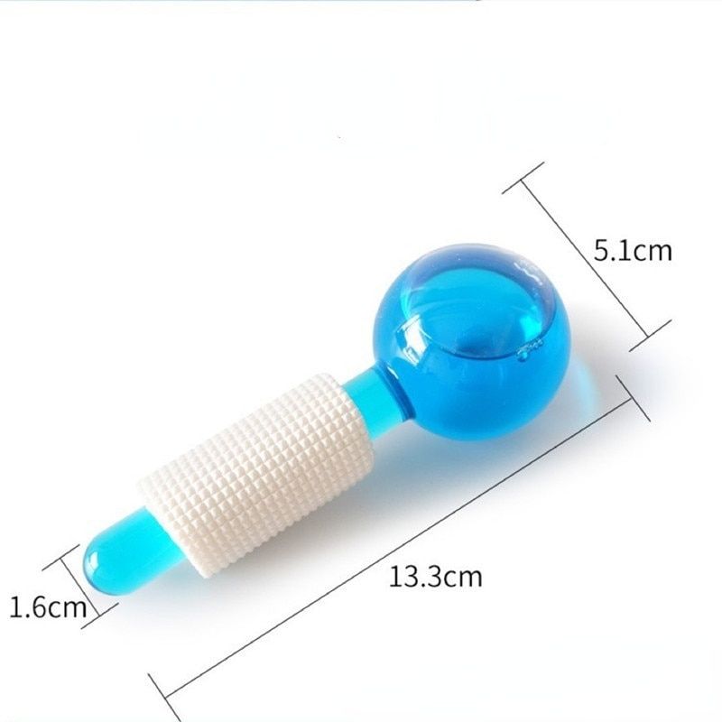 2Pcs/Box Crystal Ice Hockey Roller Energy Massage Beauty Facial Eye Crystal Ball Ice Globes Water Wave Face Massage Skin Care - Oshi.pk - Buy & Sell Online