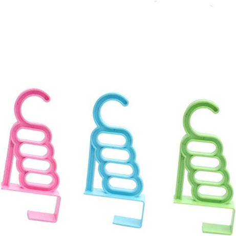 2pcs Portable Over Door Clothes Hanger Plastic Hooks