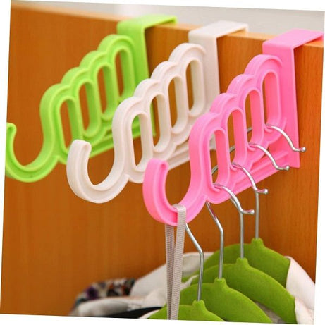 2pcs Portable Over Door Clothes Hanger Plastic Hooks - Oshi.pk - Buy & Sell Online