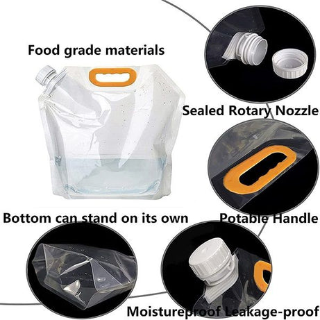 2pcs Reusable Grain Moisture Proof Sealed Bag Grain Storage Tank Grain Rice Stand Up Pouch