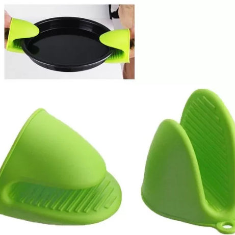 2pcs Silicone Insulated Gloves Kitchen Tool Heat Resistant Glove Oven Pot Holder BBQ Baking Cooking Mitts Anti Slip Finger Grip Mouth Teeth Shape - Oshi.pk - Buy & Sell Online