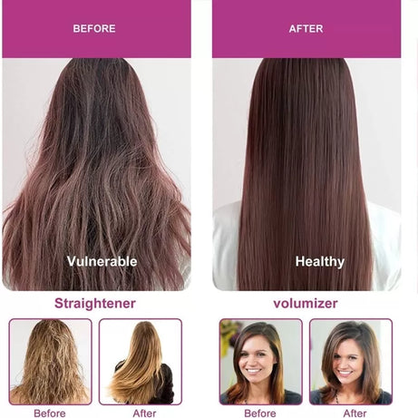 3 In 1 Hair Straightener Brush Blow Dryer Hot Air Hair Dryer and Straightening Brush Adjustable Temperature Hair Straightening Heated Comb Women & Men - Oshi.pk - Buy & Sell Online