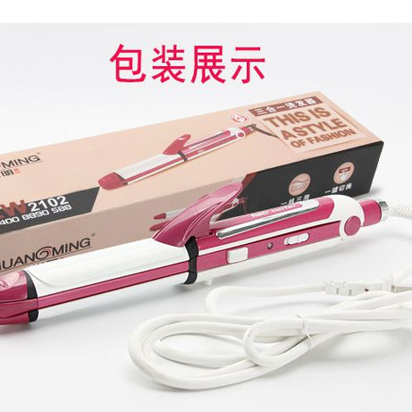 3 In 1 Multifunction Hair Straightener Hair Curler Corn Curler Ceramic Coating Hair Curling Iron Hair Styler - Oshi.pk - Buy & Sell Online