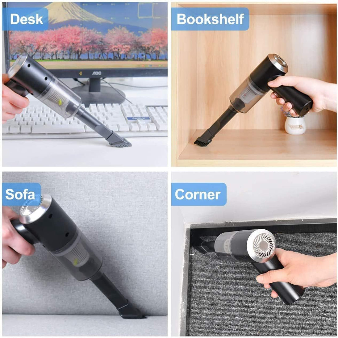 3 in 1 Portable Vacuum Cleaner Duster Blower Air Pump Wireless Handheld Clean Microscopic dust Like Car, Home,Computer, Laptop, Flower, Mirror Vehicle - Oshi.pk - Buy & Sell Online