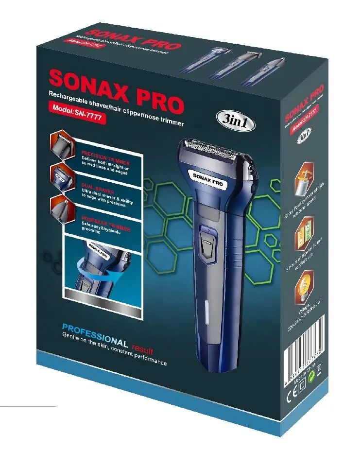 3 in 1 Rechargeable Hair Clipper, Trimmer, Shaver, Professional Beard Styling Machine for Men, Gifts and Multipurpose Usage Home Assistant - Oshi.pk - Buy & Sell Online
