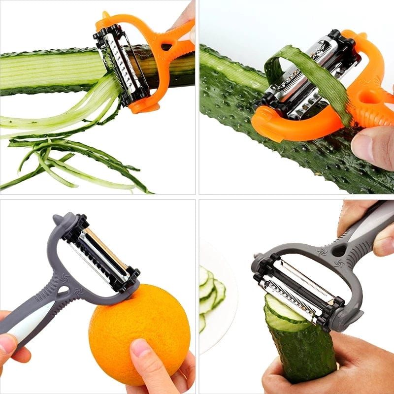 3 in 1 Roto Cutter - Vegetable Cutter - Fruits & Vegetable Cutter - Cutting Peeler - Multi-Functions Rotating Cutter - Oshi.pk - Buy & Sell Online