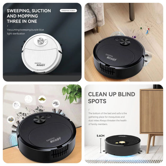 3-In-1 Sweeping Robot Vacuum Smart Sweep Ultraviolet Vacuum Cleaners - Oshi.pk - Buy & Sell Online
