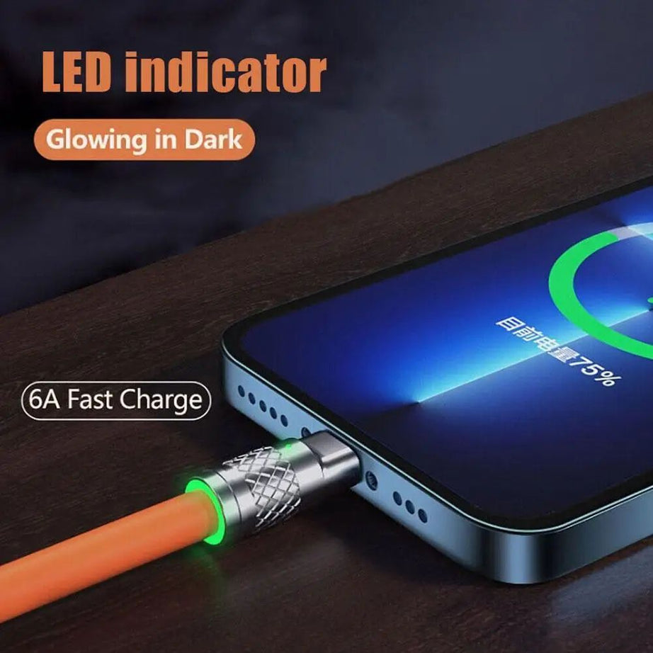 3 IN 1 Alloy Charging Cable 120W 6A Super Fast Charger USB Protection For iPhone Micro USB Type-C 8-Pin Charging Cable - Oshi.pk - Buy & Sell Online