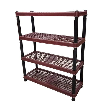 4 Layer Home & Office Multipurpose Plastic Rack / Room Organizer Home & Office Multipurpose Plastic Rack / Room Organizer / Shoe Rack Brown-copy - Oshi.pk - Buy & Sell Online