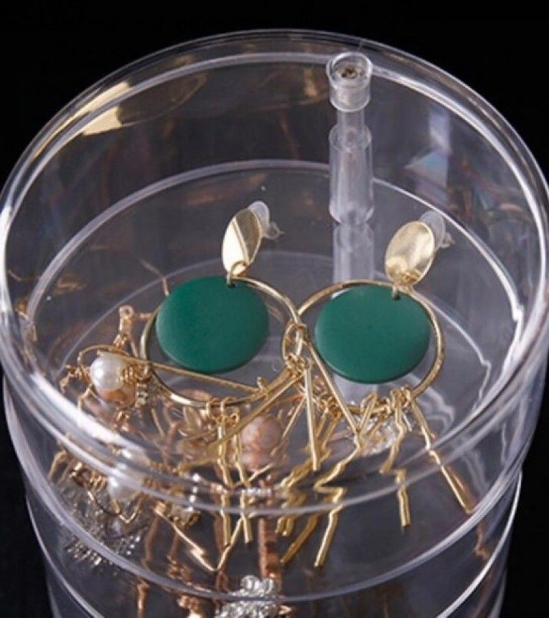 3 Layer Transparent Rotating Jewelry Box - Oshi.pk - Buy & Sell Online